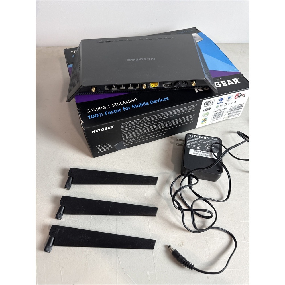 NETGEAR Nighthawk R7000 Smart WiFi Wireless Router AC1900 Gaming Streaming - Picture 5 of 16